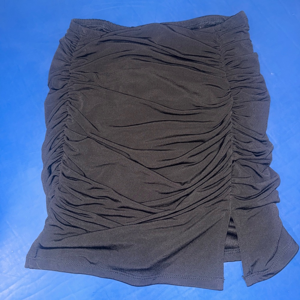 Chic Black Ruched Mini Skirt | Purchased at Nordstrom Rack | Small